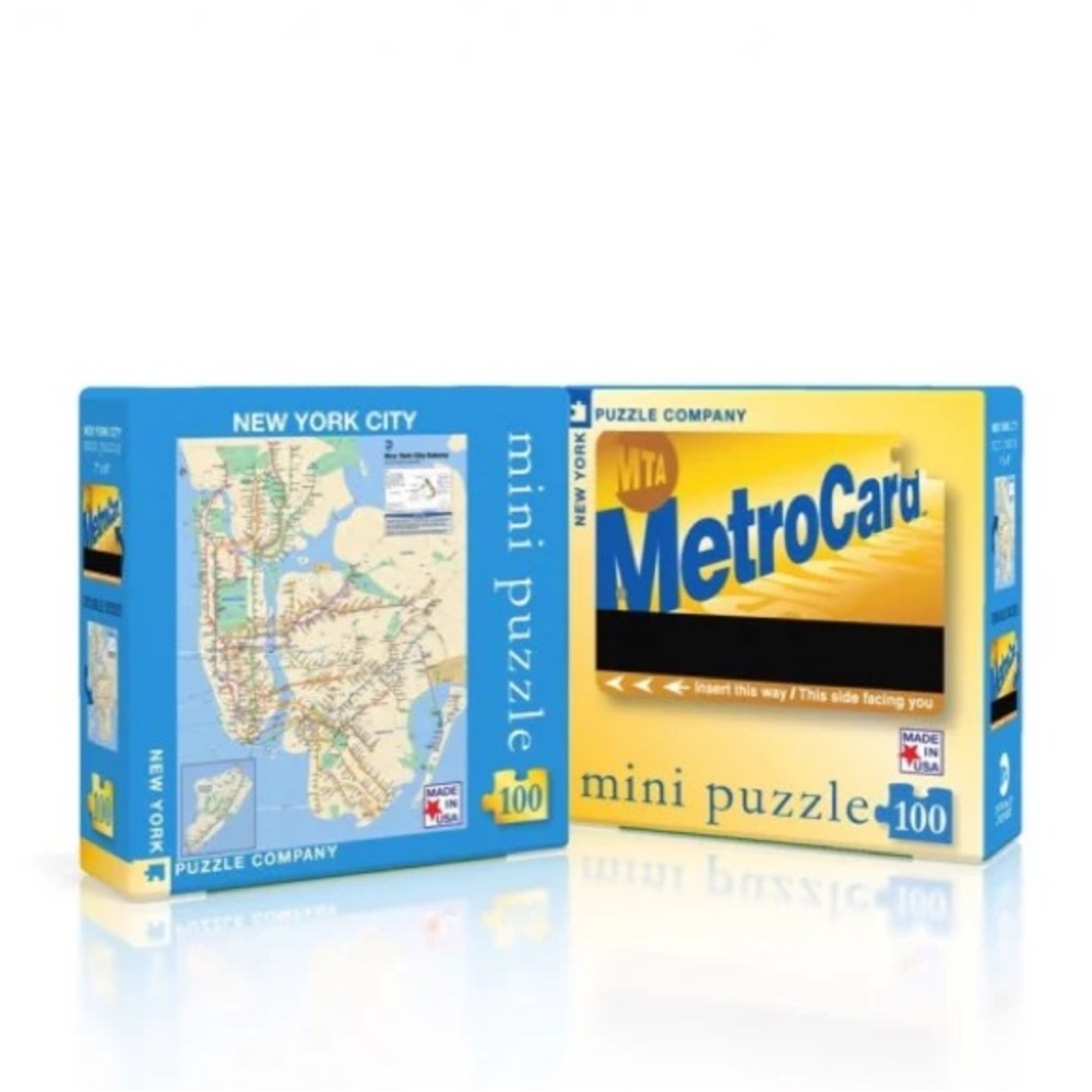 NYC Subway Map & Metrocard Double-Sided Puzzle 🧩